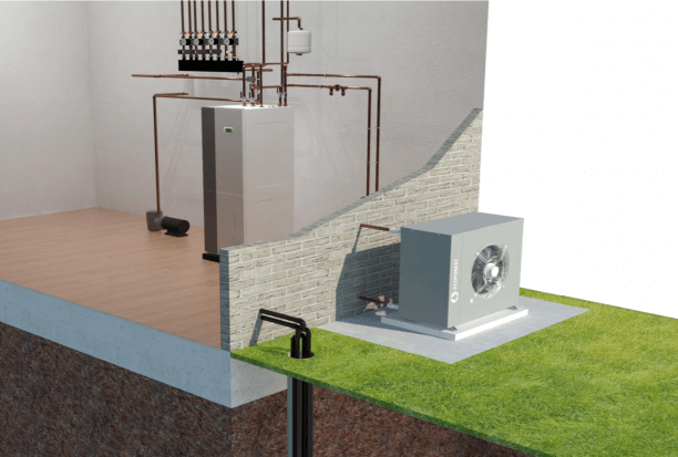 Pompe de caldura hibrid ecoGEO & AU de la Ecoforest